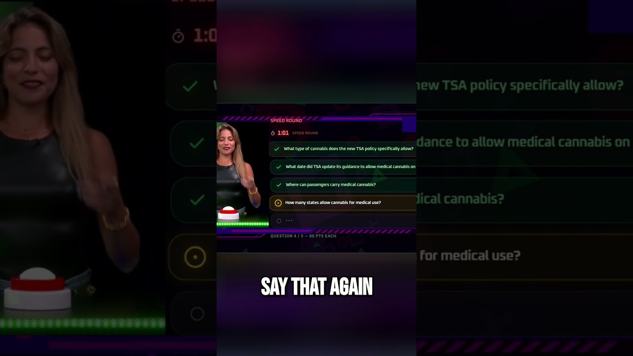 TSA Allows Medical Cannabis Travel: Quiz Show Reveals All! #shorts