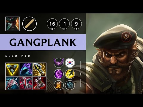 Gangplank Mid vs Malzahar: Quadra Kill, Legendary - KR Master Patch 14.15