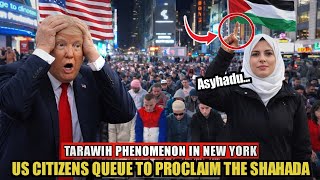 Download lagu SHOCKING NIGHT in New York! Thousands Pray Tarawih in the Streets and Convert to Islam mp3
