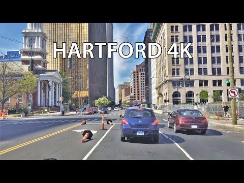 Driving Downtown - Hartford Connecticut 