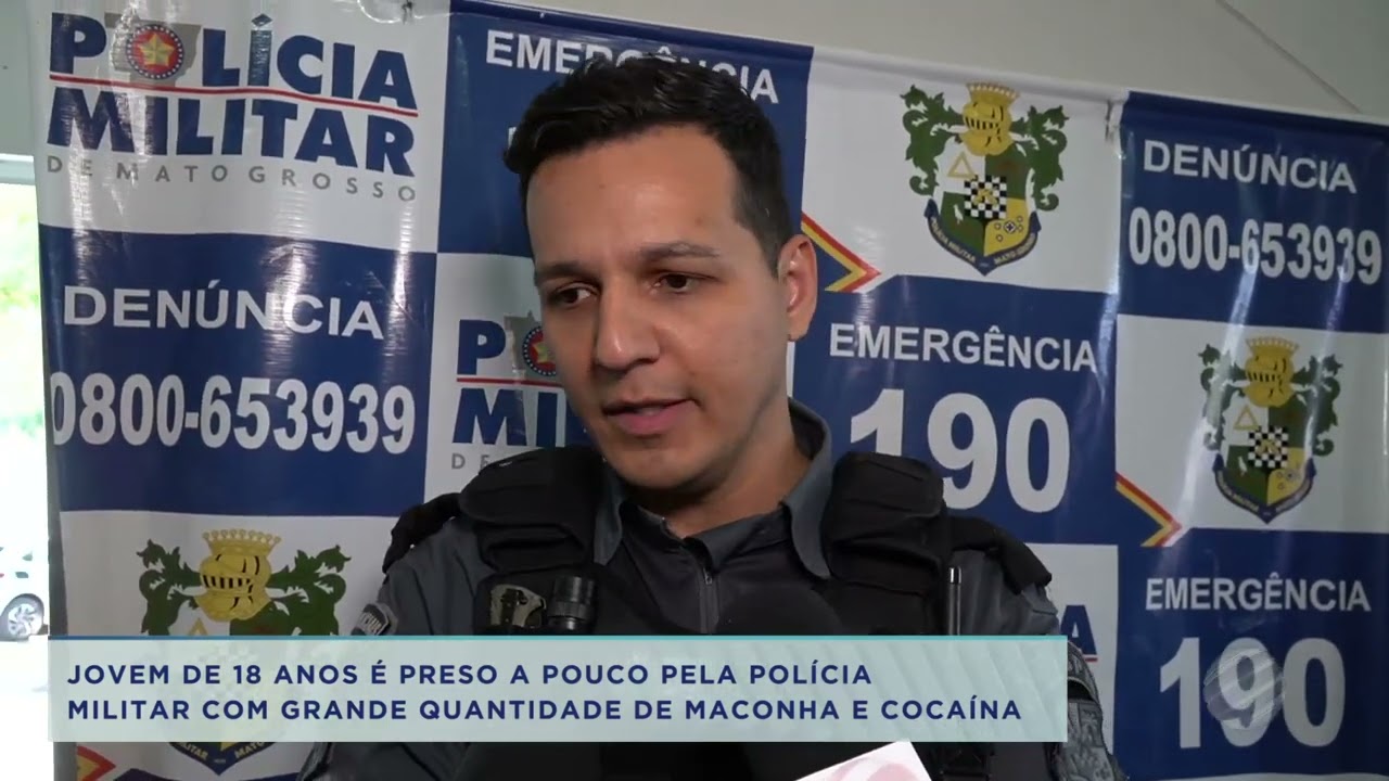 JOVEM DE 18 ANOS É PRESO POR POLÍCIA MILITAR COM GRANDE QUANTIDADE DE MACONHA E COCAÍNA
