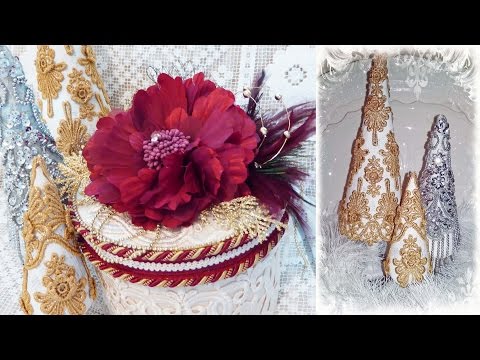 Elegant Christmas Trees and Gift Box with Tresors de Luxe