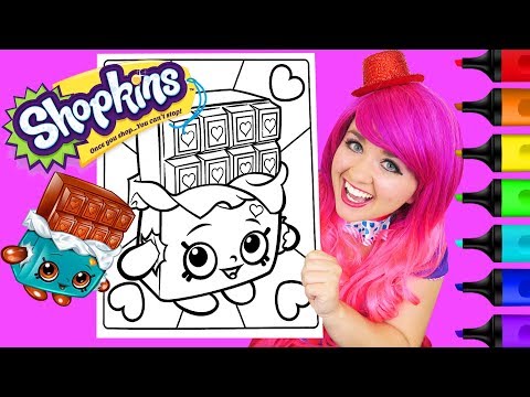 Coloring Shopkins Cheeky Chocolate Coloring Page Prismacolor Colored Paint Markers | KiMMi THE CLOWN Video