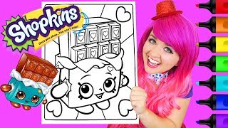 Coloring Shopkins Cheeky Chocolate Coloring Page Prismacolor Colored Paint Markers | KiMMi THE CLOWN