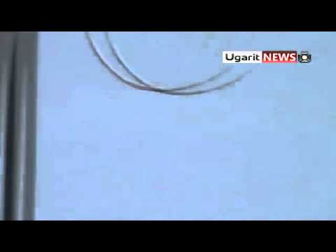 لحظة سقوط طائرة حربية تابعة لقوات النظام في القابون في مدينة دمشق