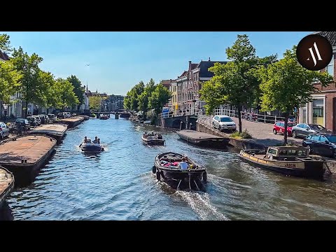 Walking Through the Historic Center of Leiden, Netherlands, 4K