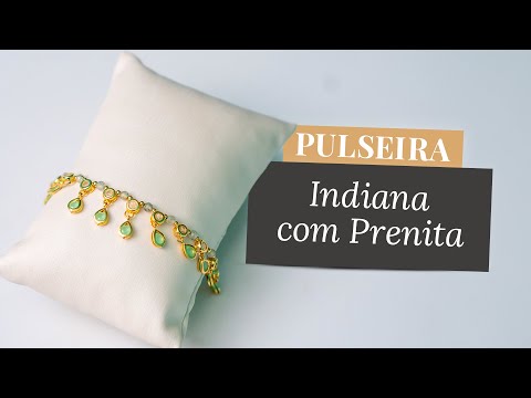 Indian Style Bracelet with Natural Prehenite Stone and Crystals | Step-by-Step with Cost Spreadsheet