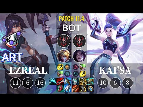 RJ Art Ezreal vs Kai'Sa Bot - KR Patch 11.4