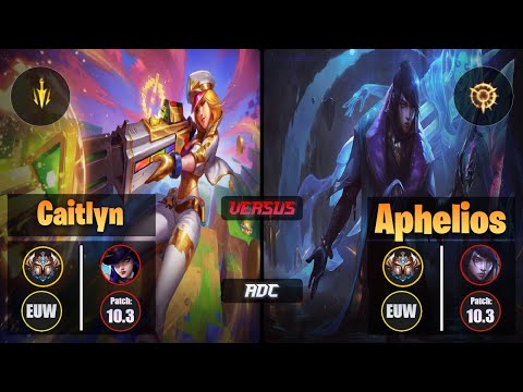 Challenger CAITLYN [Lethal Tempo] (ADC) VS  APHELIOS - Challenger EUW Patch 10.3