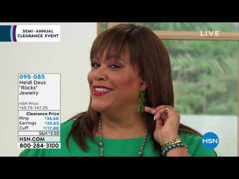 Heidi Daus "Gorgeous Rocks" Hinged Cuff Bracelet