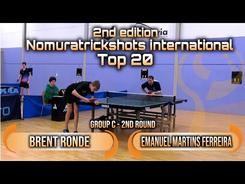 Top 20 Group C Emanuel Martins F. vs Brent Ronde - Nomuratrickshots international #tabletennis