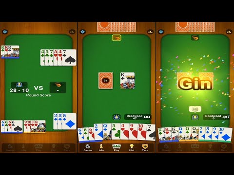Gin Rummy Classic (by MobilityWare) - free offline original card game for Android and iOS