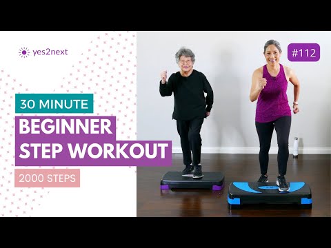 30 minute Easy Basic Step Aerobics for Beginners, Seniors