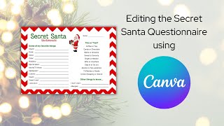 How to edit a secret santa questionnaire in Canva