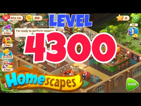 HOMESCAPES : LEVEL 4300 🏡⚘||✔💯