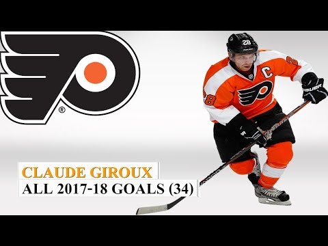 Claude Giroux (#28) All 34 Goals of the 2017-18 NHL Season