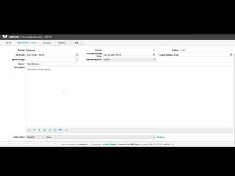 Codebeamer for Beginners Tutorial – Add Release