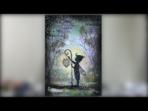 Fip Experiences His First Flurry of Snow - A Lavinia Stamps Tutorial