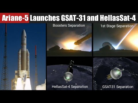 Arianespace Ariane-5 Flight VA247 Successfully Launches GSAT-31 and HellasSat-4/SGS-1 | Highlights