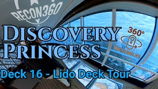 Discovery Princess Deck 16 Walking Tour | Gym & Golf Greens (360°) | Field Journal P-003