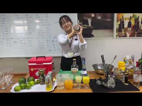 Pha chế coquetel trên nền rượu GIN (Cocktail branco lday)