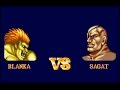 Street Fighter II SNES Blanka Vs Sagat Hardest Setting