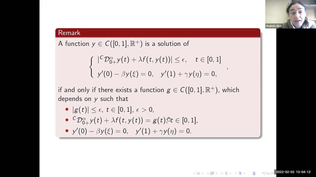 MATH2022 - Existence and Stability of Solutions for a Class of Fractional Boundary, Anabela Silva