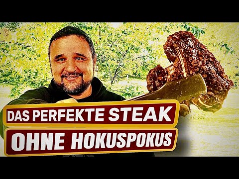 FORGET ALL THAT NONSENSE! GRILLING STEAKS IS EASY --- Klaus grills