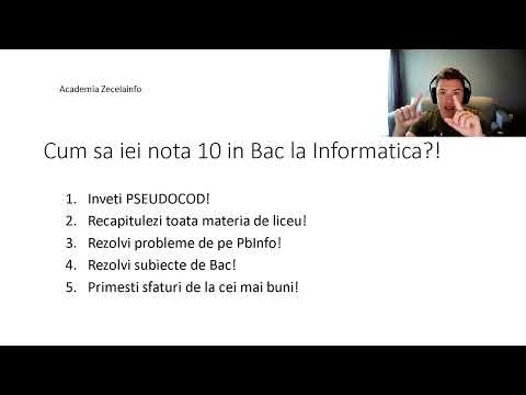 5 PASI PENTRU A LUA 10 IN BAC LA INFO!