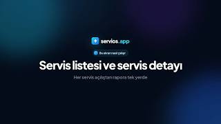 Servis listesi ve servis detayı | Su Arıtma Servis Programı | Servios