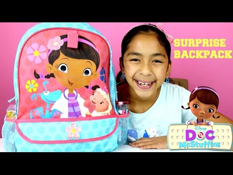 Doc McStuffins Huge Surprise Backpack Disney Avengers Hello Kitty Activity Kit|B2cutecupcakes Video