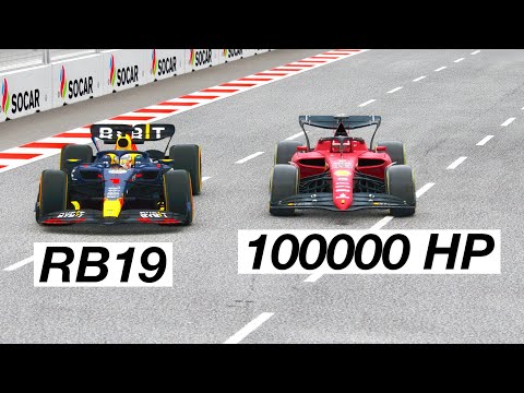 100000 HP Ferrari F1 2022 vs Red Bull F1 2023 RB19 - Azerbaijan Grand Prix Baku