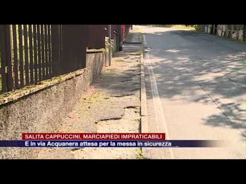 Etg - Como, erba incolta e marciapiedi impraticabili in Salita dei Cappuccini