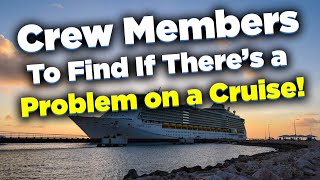 The crew members to find if you have a problem on your cruise