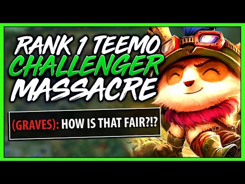 *RANK 1 TEEMO* LITERALLY MURDERING CHALLENGER PLAYERS (TEEMO JUNGLE) - League of Legends