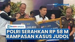 Penampakan Gunungan Uang Rp 58 Miliar Hasil Rampasan Kasus Judi Online, Polri Serahkan ke Negara