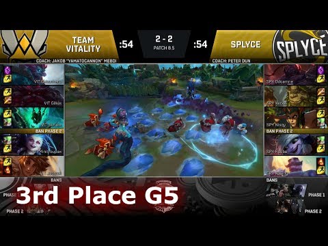 Vitality vs Splyce | Game 5 3rd Place S8 EU LCS Spring 2018 | VIT vs SPY G5