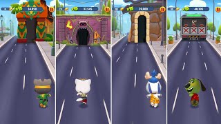 Talking Tom Gold Run Super Tom vs Valkyrie Angela vs Stone Age Hank vs Zombie Ben Android Gameplay