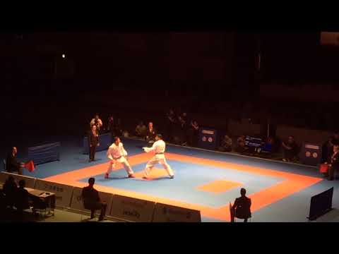 Karate 1 Okinawa 2017 - Final Male Kumite +84kg Daikhi Hocine (BRA) vs. Abazari Saleh (IRI)