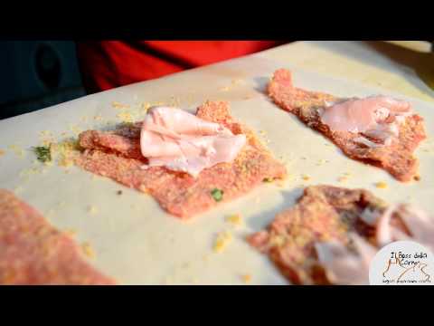 Involtini di carne prosciutto e formaggio