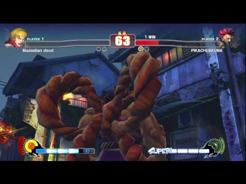 Street Fighter 4: Maximilian(Ken) vs JR Rodriguez(Akuma)PT1