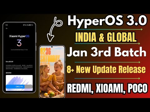 HyperOS 3.0 India & Global Jan 3rd Batch 8+ New Update Release & HyperOS 3 India Upcoming Update 
