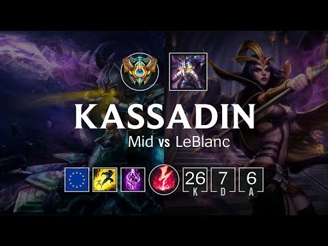 Kassadin Mid vs LeBlanc - EUW Grand Master Patch 8.24