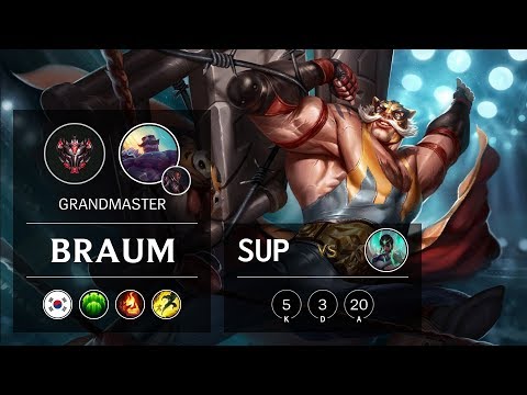 Braum Support vs Karma - KR Grandmaster Patch 9.12