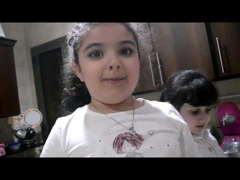 Alma and Hala made delicious chocolate cake .. watch and learn