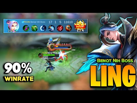 Ling Best Build 2023 [ Ling Top Global Gameplay ] By Benqt Nih Boss - Mobile Legends