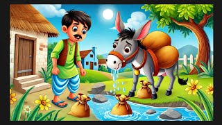 The wise donkey and the heavy load#viralvideo#trending#moralstories#donkey#sumanth