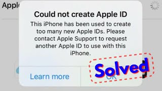 Fix Could not create Apple ID This iPhone has been used to create too many new Apple IDs
