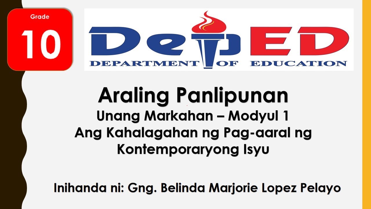 Kahalagahan ng pag-aaral ng Kontemporaryong Isyu