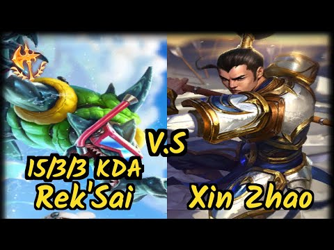 I Will Dominate (REK'SAI) vs XIN ZHAO - 15/3/3 KDA JUNGLE GAMEPLAY - NA Ranked DIAMOND